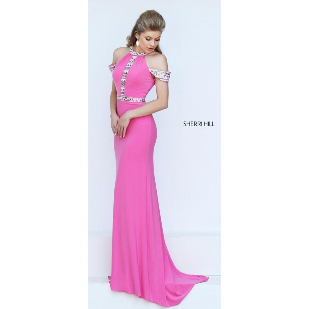 Sherri Hill Halter Pageant Prom Dress Size 00, # 50341 Worn Once beautif…